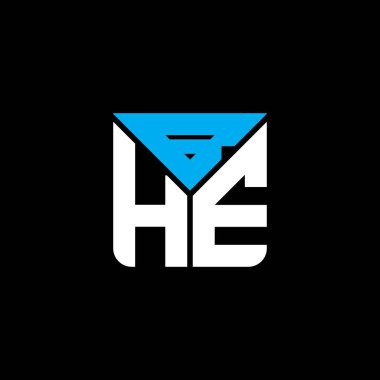 BHE letter logo creative design with vector graphic, BHE simple and modern logo.