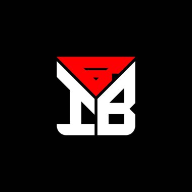 BIB letter logo creative design with vector graphic, BIB simple and modern logo.