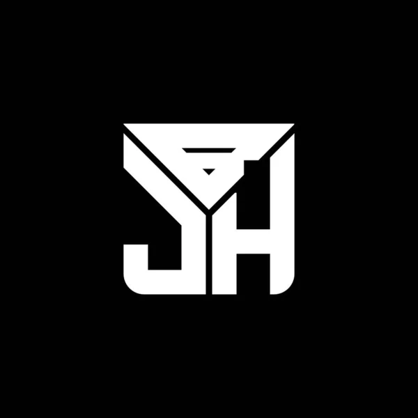 Bjh Carta Logotipo Design Criativo Com Gráfico Vetorial Logotipo Simples — Vetor de Stock
