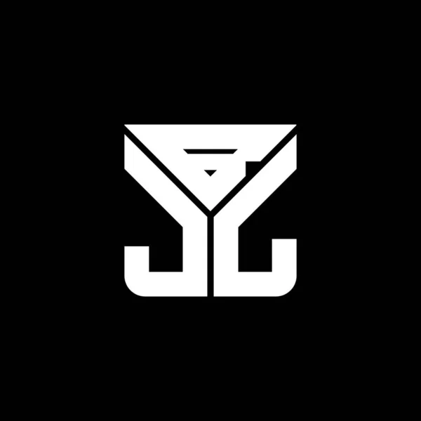 Bjl Carta Logotipo Design Criativo Com Gráfico Vetorial Logotipo Simples — Vetor de Stock