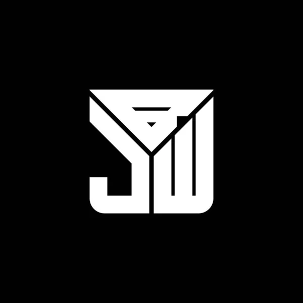Bjw Carta Logotipo Design Criativo Com Vetor Gráfico Logotipo Simples — Vetor de Stock