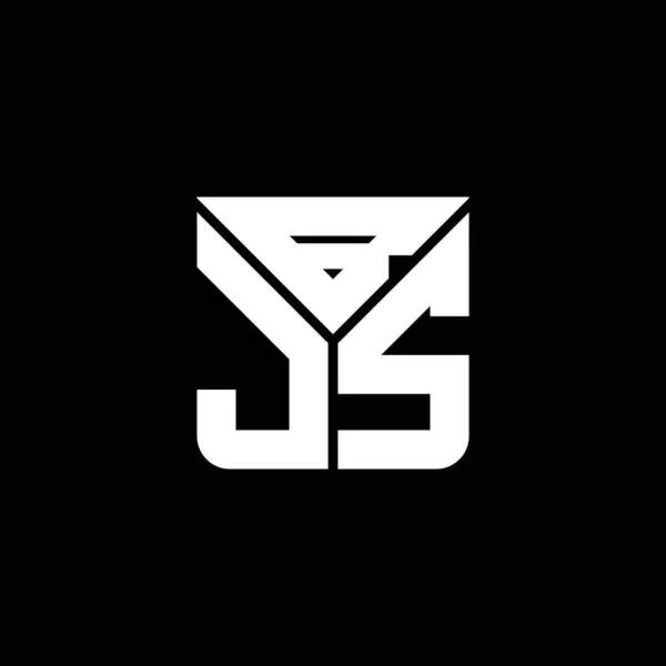 Bjs Carta Logotipo Design Criativo Com Gráfico Vetorial Logotipo Simples — Vetor de Stock