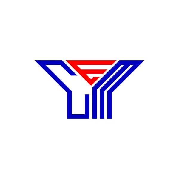 Творческий Дизайн Логотипа Cem Векторной Графикой Простой Современный Логотип Cem — стоковый вектор