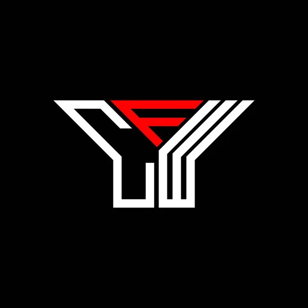 Diseño Creativo Del Logotipo Letra Cfw Con Gráfico Vectorial Logotipo — Vector de stock