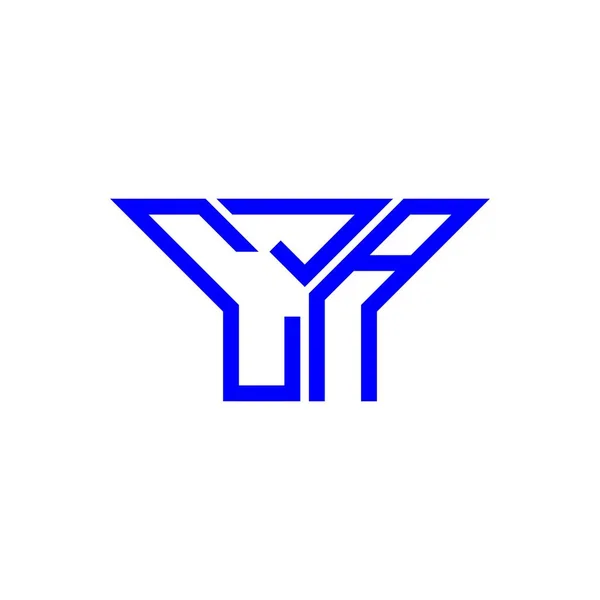 Cja Carta Logotipo Design Criativo Com Gráfico Vetorial Logotipo Simples — Vetor de Stock