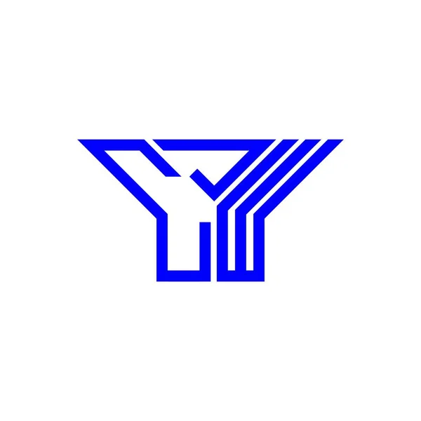 Cjw Літери Логотипу Креативний Дизайн Векторною Графікою Cjw Простий Сучасний — стоковий вектор