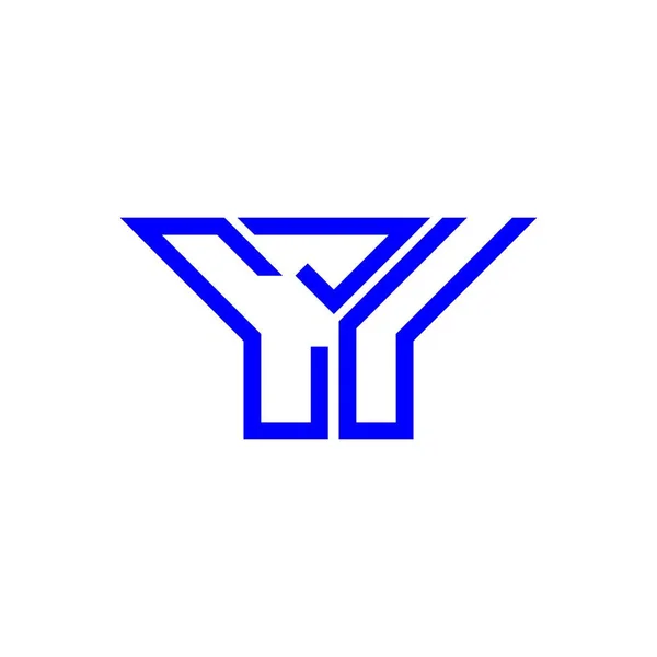 Diseño Creativo Del Logotipo Letra Cju Con Gráfico Vectorial Logotipo — Vector de stock