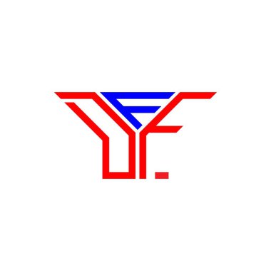 DFF harfi logo yaratıcı tasarımı vektör grafik, DFF basit ve modern logo.