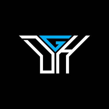 DGH harf logosu tasarımı vektör grafik, DGH basit ve modern logo.