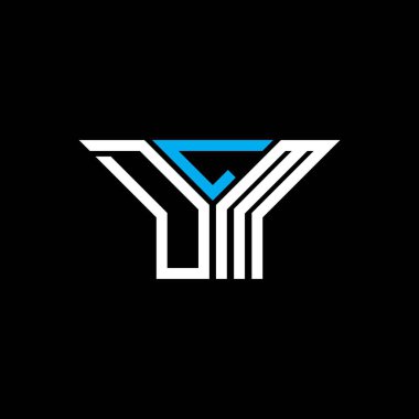 DLM harf logosu tasarımı vektör grafik, DLM basit ve modern logo.