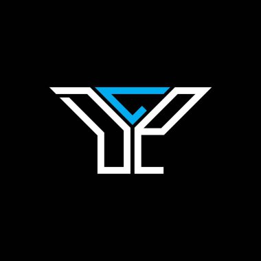 DLP harf logosu tasarımı vektör grafik, DLP basit ve modern logo.