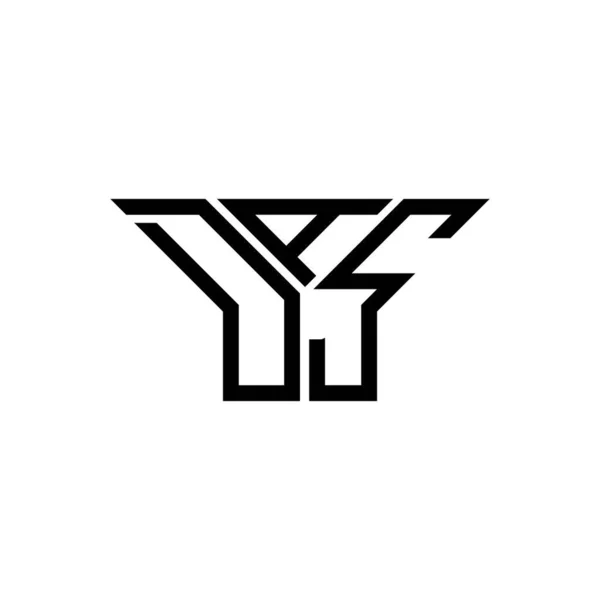 Логотип Літери Дас Творчий Дизайн Векторною Графікою Простий Сучасний Логотип — стоковий вектор