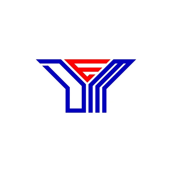 Diseño Creativo Del Logotipo Letra Dem Con Gráfico Vectorial Logotipo — Vector de stock