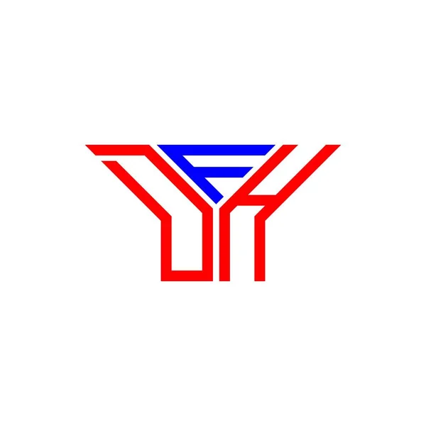 ベクトルグラフィック DfhシンプルかつモダンなロゴとDfh文字のロゴの創造的なデザイン — ストックベクタ