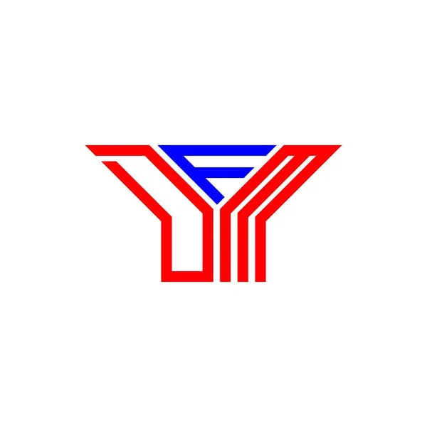 Dfm Písmenné Logo Kreativní Design Vektorovou Grafikou Dfm Jednoduché Moderní — Stockový vektor