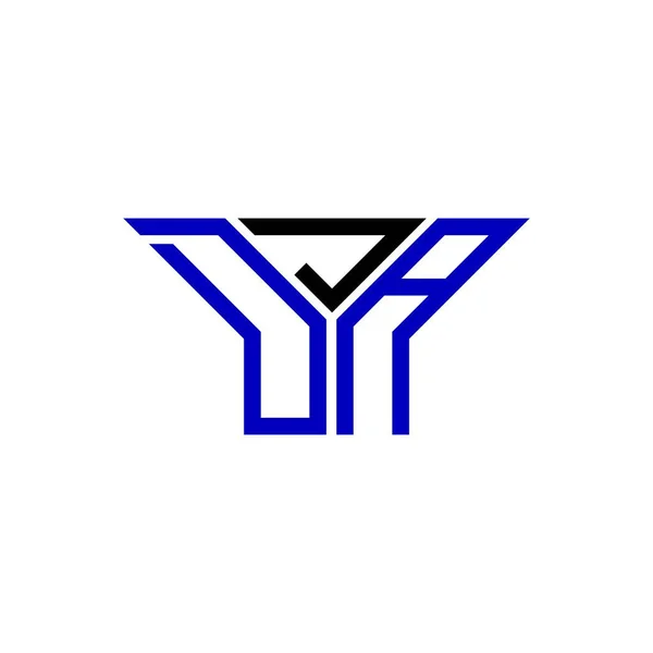 Dja Harf Logosu Tasarımı Vektör Grafik Dja Basit Modern Logo — Stok Vektör
