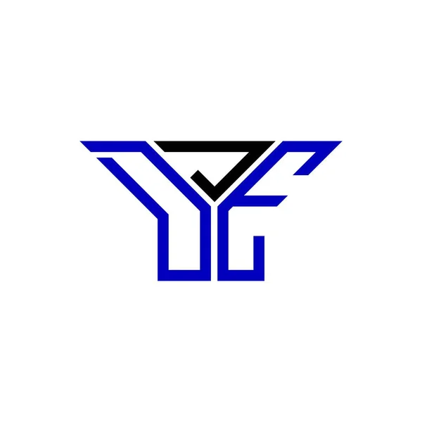Dje Písmenné Logo Kreativní Design Vektorovou Grafikou Dje Jednoduché Moderní — Stockový vektor