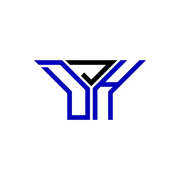 Djh Lettre Logo Design Créatif Avec Graphique Vectoriel Djh Logo — Image vectorielle