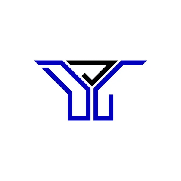 Djlの文字のロゴベクトルグラフィック Djlシンプルかつモダンなロゴと創造的なデザイン — ストックベクタ