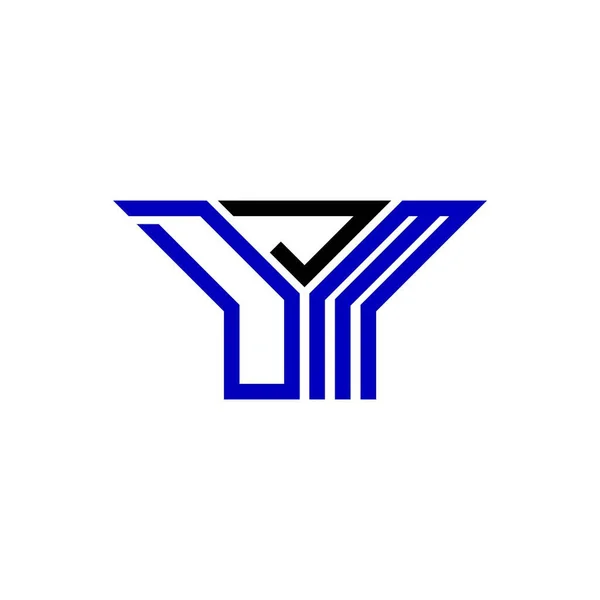 Diseño Creativo Del Logotipo Letra Djm Con Gráfico Vectorial Logotipo — Vector de stock
