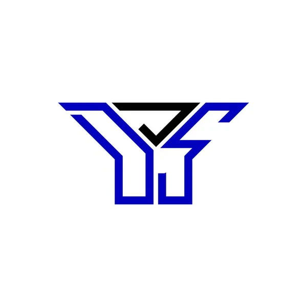 Logo Lettera Djs Design Creativo Con Grafica Vettoriale Logo Semplice — Vettoriale Stock