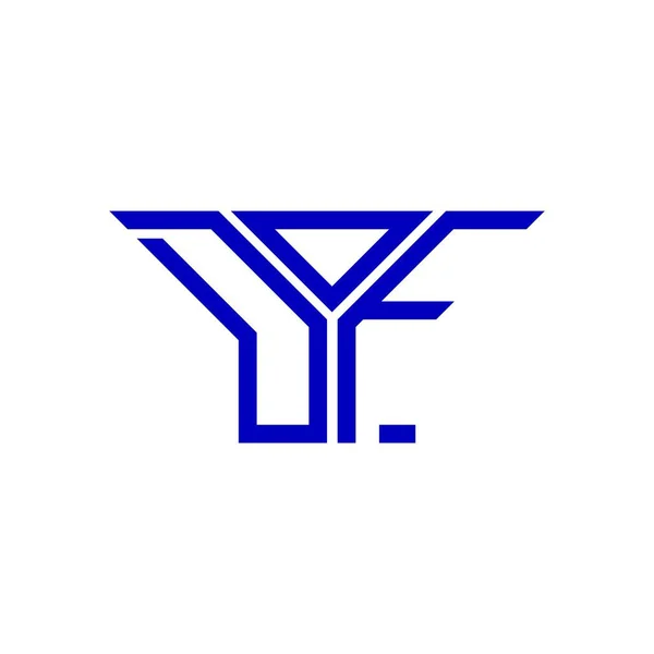 Dof Carta Logotipo Design Criativo Com Vetor Gráfico Dof Logotipo — Vetor de Stock
