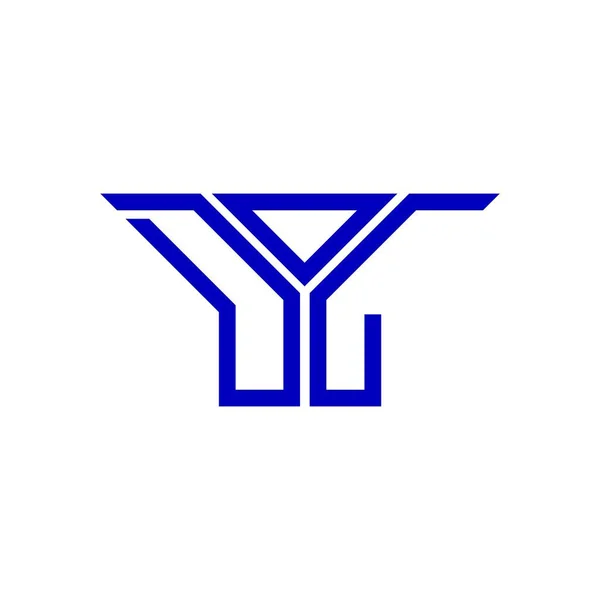 Dol Písmeno Logo Kreativní Design Vektorovou Grafikou Dol Jednoduché Moderní — Stockový vektor