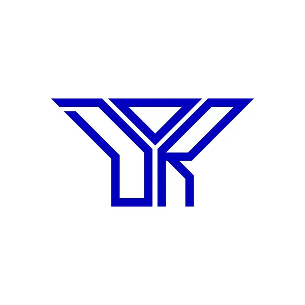 Diseño Creativo Del Logotipo Letra Dor Con Gráfico Vectorial Logotipo — Archivo Imágenes Vectoriales