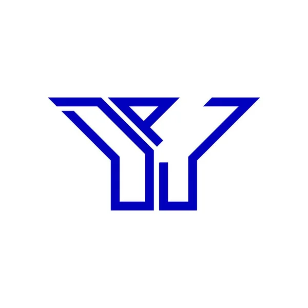 Дпя Письмо Логотип Творческий Дизайн Векторной Графикой Dpj Простой Современный — стоковый вектор