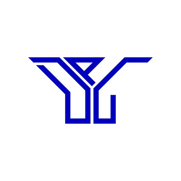 Dpl Písmeno Logo Kreativní Design Vektorovou Grafikou Dpl Jednoduché Moderní — Stockový vektor