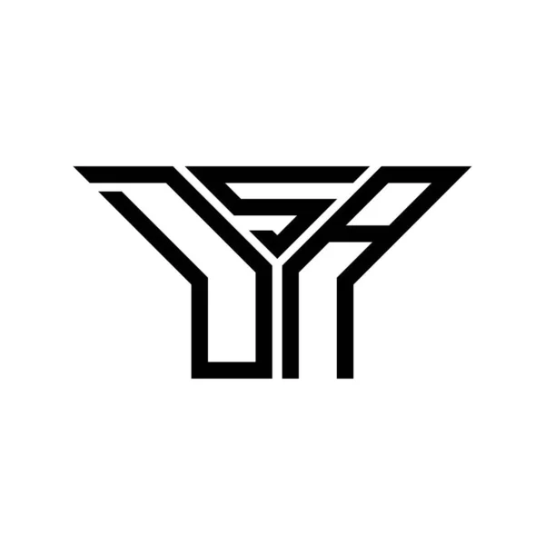 Dsa Harf Logosu Tasarımı Vektör Grafik Dsa Basit Modern Logo — Stok Vektör