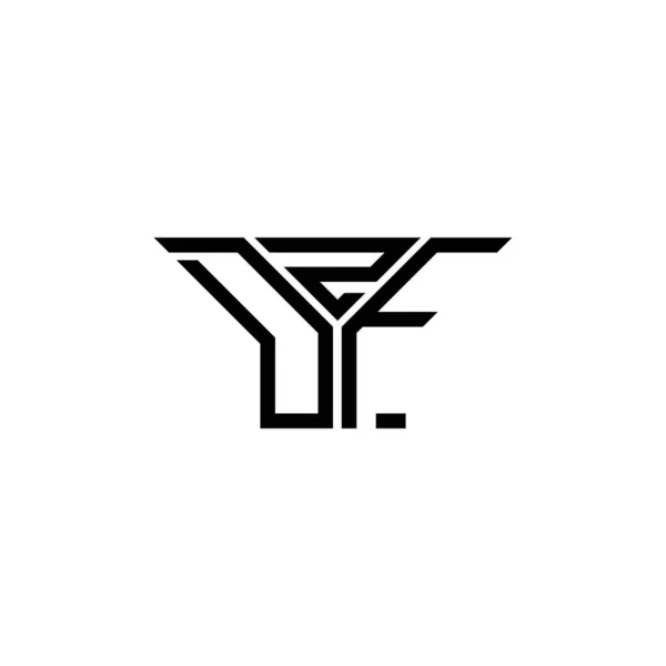 Dzf Буква Логотип Креативный Дизайн Векторной Графикой Dzf Простой Современный — стоковый вектор