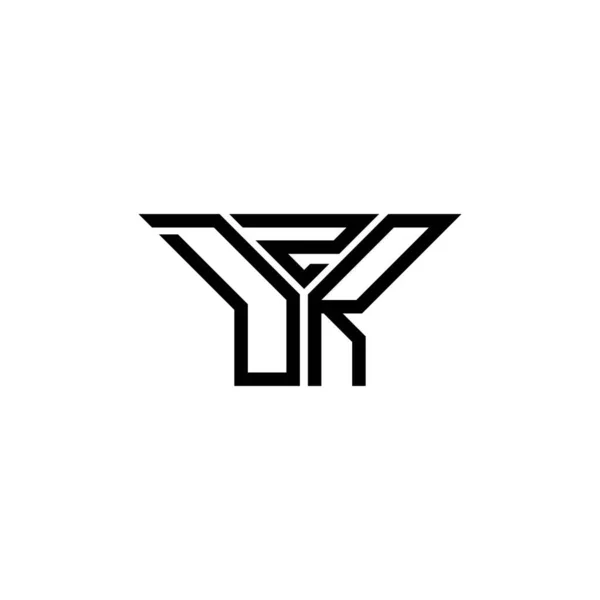 Logo Lettera Dzr Design Creativo Con Grafica Vettoriale Logo Semplice — Vettoriale Stock