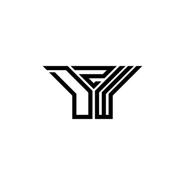 Diseño Creativo Del Logotipo Letra Dzw Con Gráfico Vectorial Logotipo — Archivo Imágenes Vectoriales