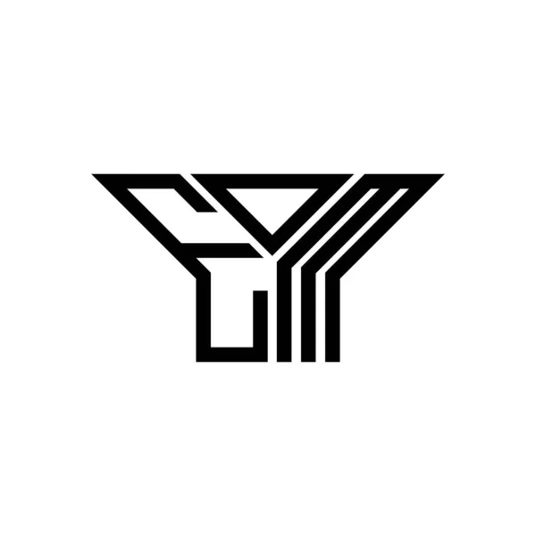 Eom Carta Logotipo Design Criativo Com Gráfico Vetorial Logotipo Simples — Vetor de Stock