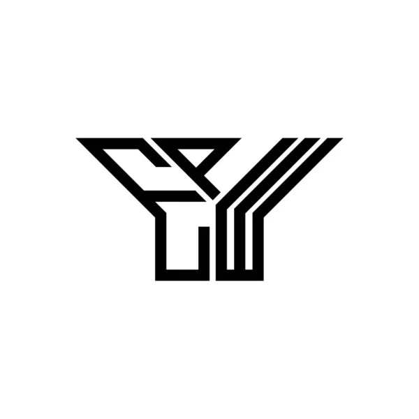 Epw Carta Logotipo Design Criativo Com Gráfico Vetorial Logotipo Simples — Vetor de Stock