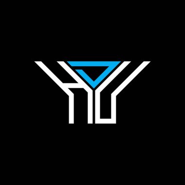 HDU harf logosu tasarımı vektör grafik, HDU basit ve modern logo.