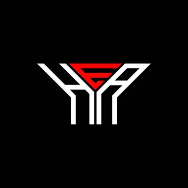 HEA harf logosu tasarımı vektör grafik, HEA basit ve modern logo.