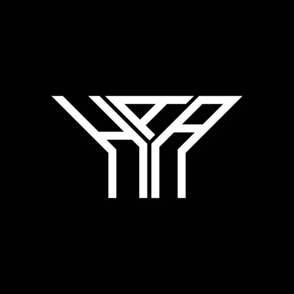Haa Буква Логотип Творческий Дизайн Векторной Графикой Haa Простой Современный — стоковый вектор