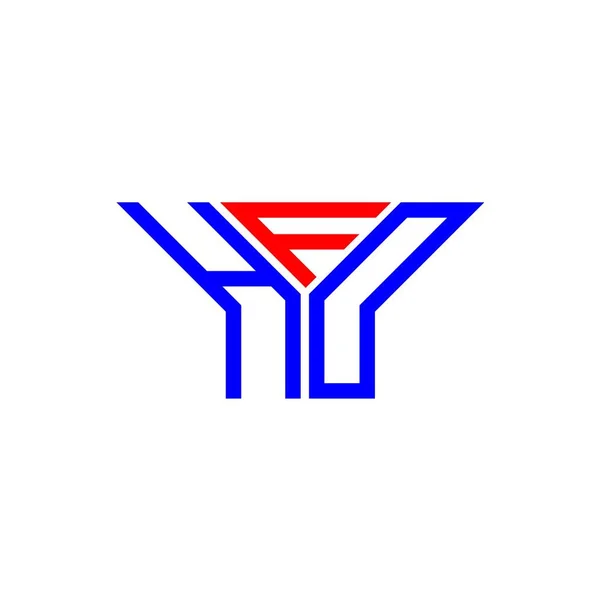 Diseño Creativo Del Logotipo Letra Hfd Con Gráfico Vectorial Logotipo — Vector de stock