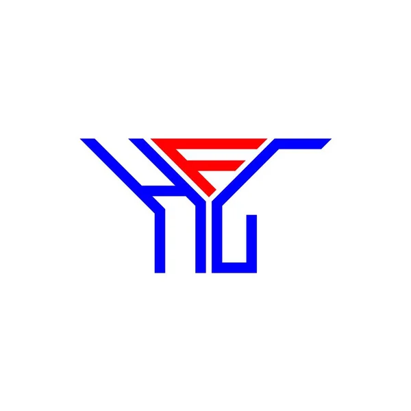 Diseño Creativo Del Logotipo Letra Hfl Con Gráfico Vectorial Logotipo — Vector de stock
