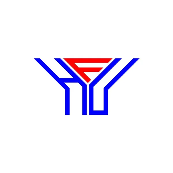 Λογότυπο Hfu Επιστολή Δημιουργικός Σχεδιασμός Διανυσματικό Γραφικό Hfu Απλό Και — Διανυσματικό Αρχείο