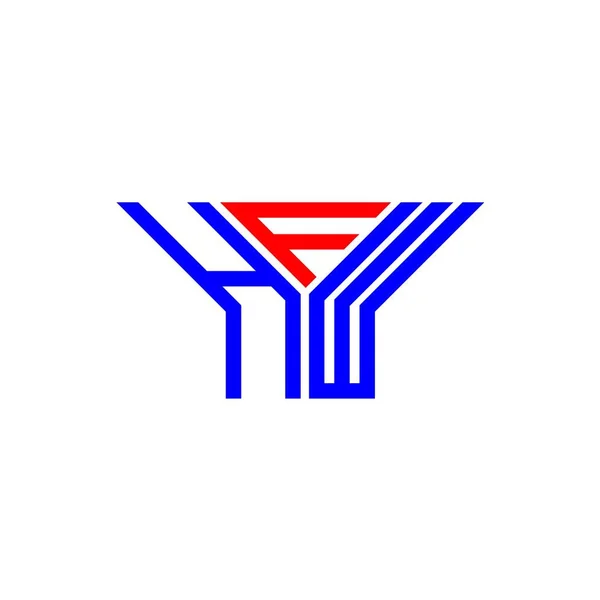 Logo Lettera Hfw Design Creativo Con Grafica Vettoriale Logo Semplice — Vettoriale Stock