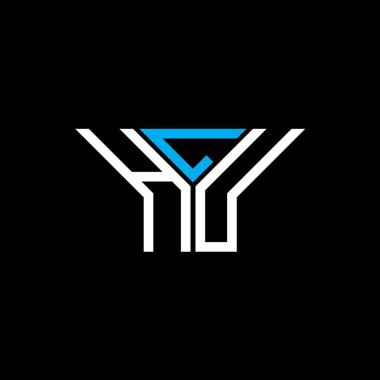 HLU harf logosu tasarımı vektör grafik, HLU basit ve modern logo.