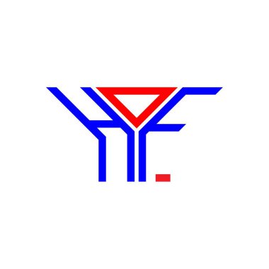 HOF harfi logo yaratıcı tasarımı vektör grafik, HOF basit ve modern logo.