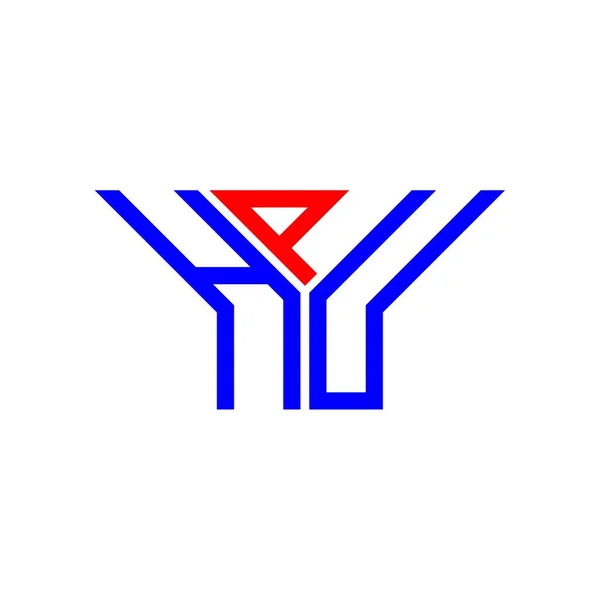 Logo Lettera Hpu Design Creativo Con Grafica Vettoriale Logo Semplice — Vettoriale Stock