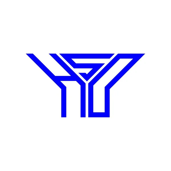 Logo Lettera Hsd Design Creativo Con Grafica Vettoriale Logo Semplice — Vettoriale Stock