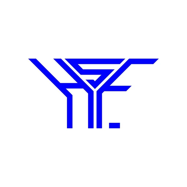Hsf Písmenné Logo Kreativní Design Vektorovou Grafikou Hsf Jednoduché Moderní — Stockový vektor