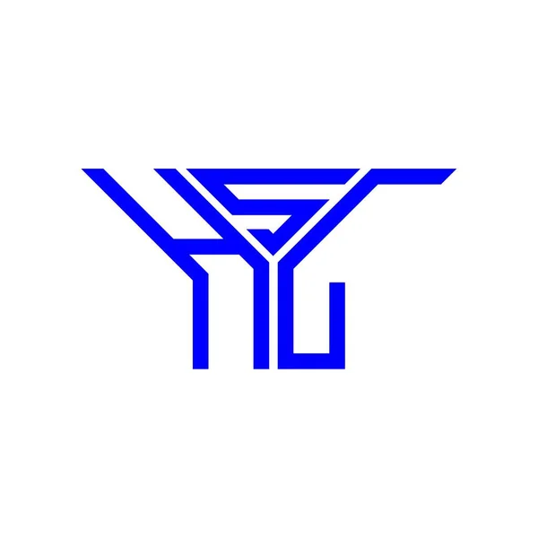 Diseño Creativo Del Logotipo Letra Hsl Con Gráfico Vectorial Logotipo — Vector de stock