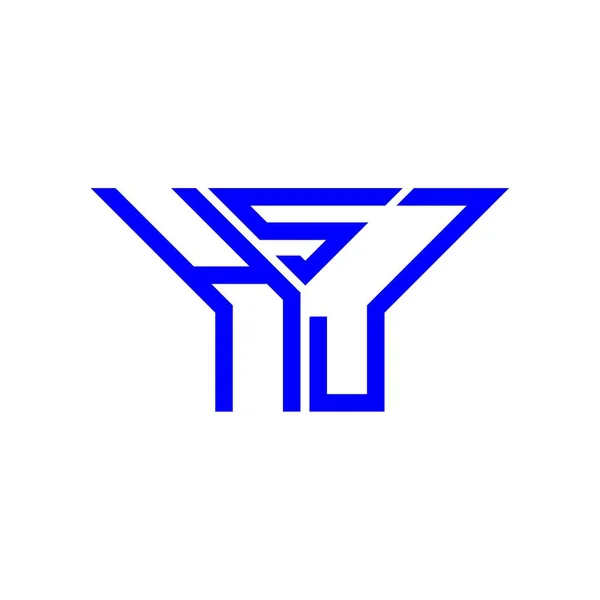 Logo Lettera Hsj Design Creativo Con Grafica Vettoriale Logo Semplice — Vettoriale Stock